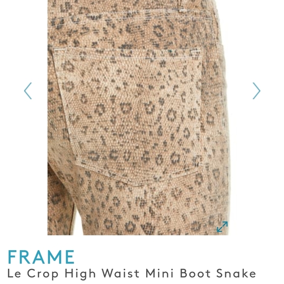 🍾🥂Host Pick🥂🍾 Frame Le Crop Snake Print Denim - Picture 8 of 10